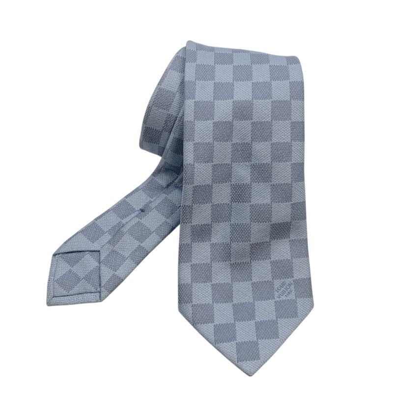 1714 Louis Vuitton Damier Classic Necktie Gentleman Blue Business
