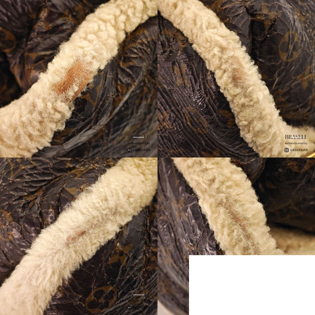 Louis Vuitton Shearling Storm Bag Handbag Brown — view 7