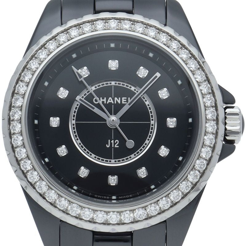 Chanel Watch Diamond Bezel Box Warranty Ceramic