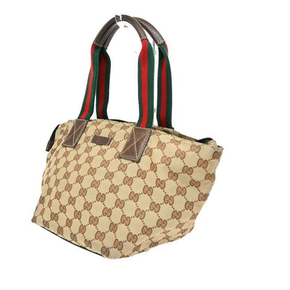 Gucci Handbag GG Sherry Canvas Leather 30ka664