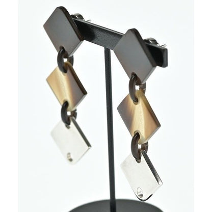 Hermes Earrings Brown Beige — view 2
