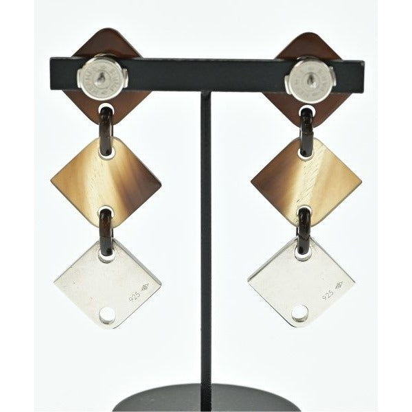 Hermes Earrings Brown Beige — view 3