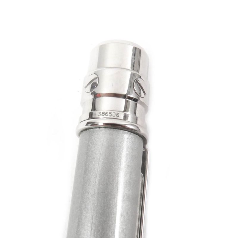 Cartier Santos De Cartier Ballpoint Pen With Logo Twist Stationery Silver Men's