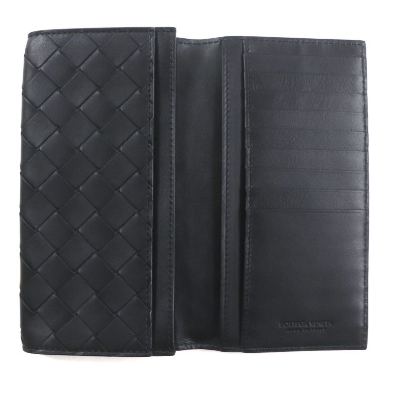 Bottega Veneta 676593-vcpq4 Intrecciato Long Wallet Billfold Leather Long