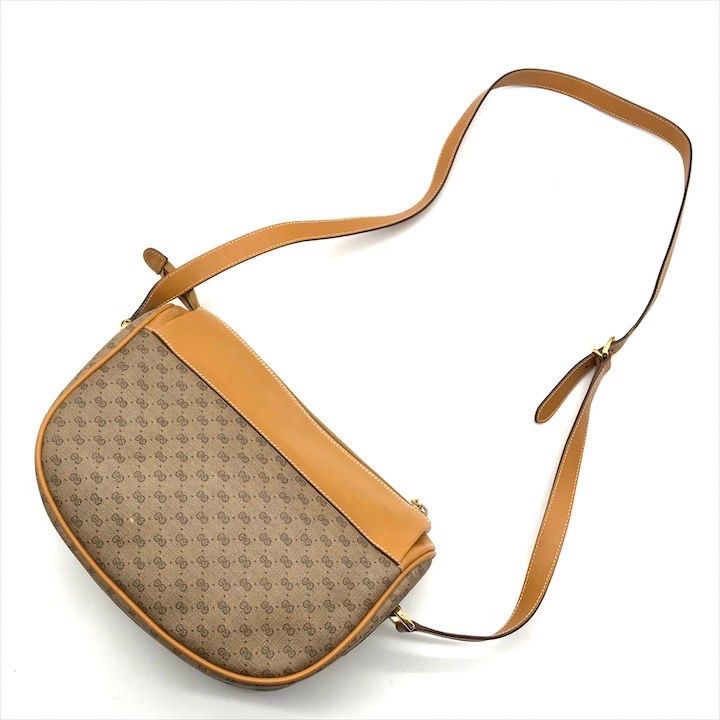 Gucci Vintage Micro GG Shoulder Bag Sherry Line Brown