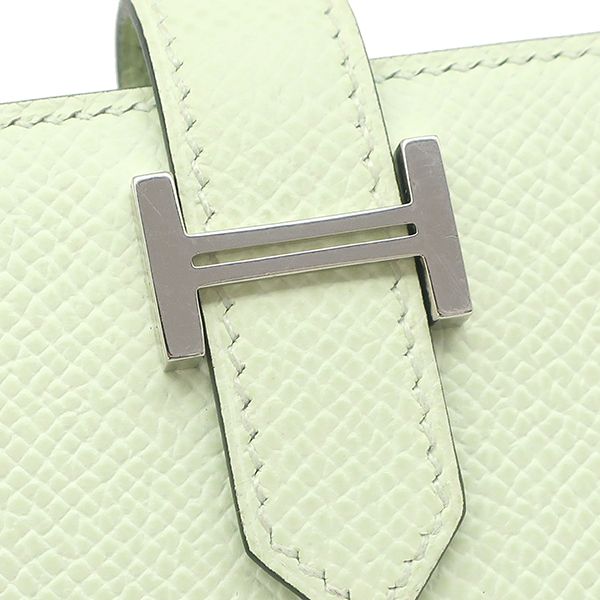 Hermes Bifold Wallet Bearn Compact Vaux Epson Veil Fizz Silver Hardware Light