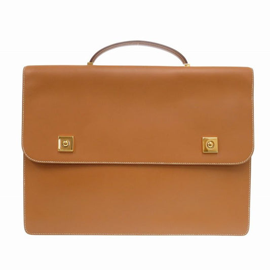 Hermes Danube 38 Chamonix Natural Briefcase 0V Piano Vintage Business Bag