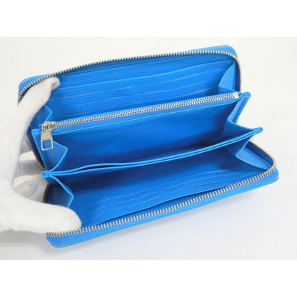Louis Vuitton Zippy Wallet Infinity Dot Monogram Empreinte Blue Cles — view 4