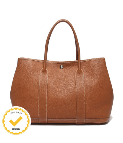 Hermes Tote Bag Silver Taurillon Clemence Garden Party PM