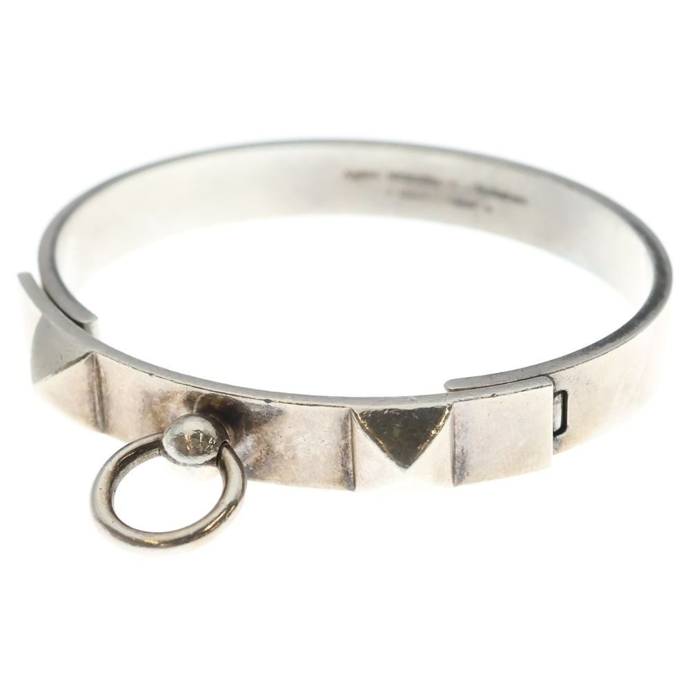 Hermes Collier de Chien Bangle Bracelet Silver