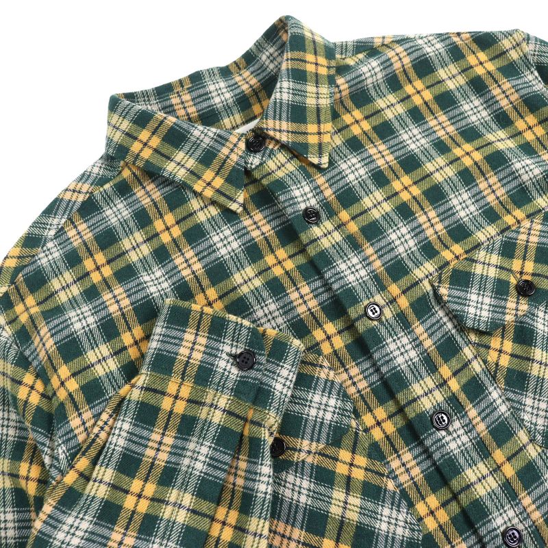 Celine 22AW 2c574954r Loose Lumber Jack Cotton Wool Checked Long Sleeve Shirt