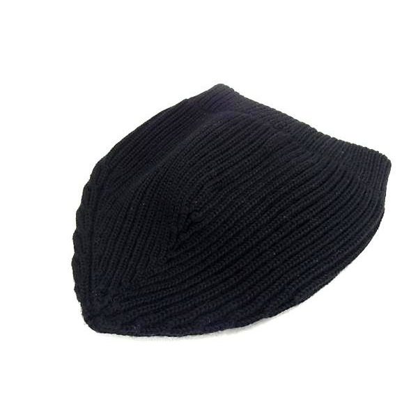 Miu Miu Miu Wool Flower Knit Cap Hat Black — view 2