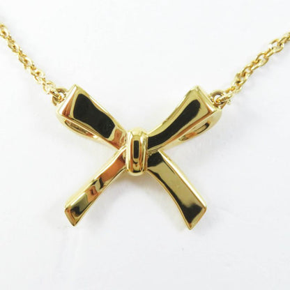 Fendi 8ak081 Logo Ribbon Necklace/pendant Gold With Box Ladies