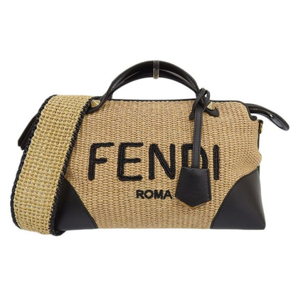 Fendi Raffia Shoulder Monogram Multicolor Bag