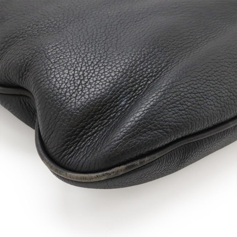 Loewe Anagram Shoulder Bag Crossbody Depth None Leather Black Silver Hardware