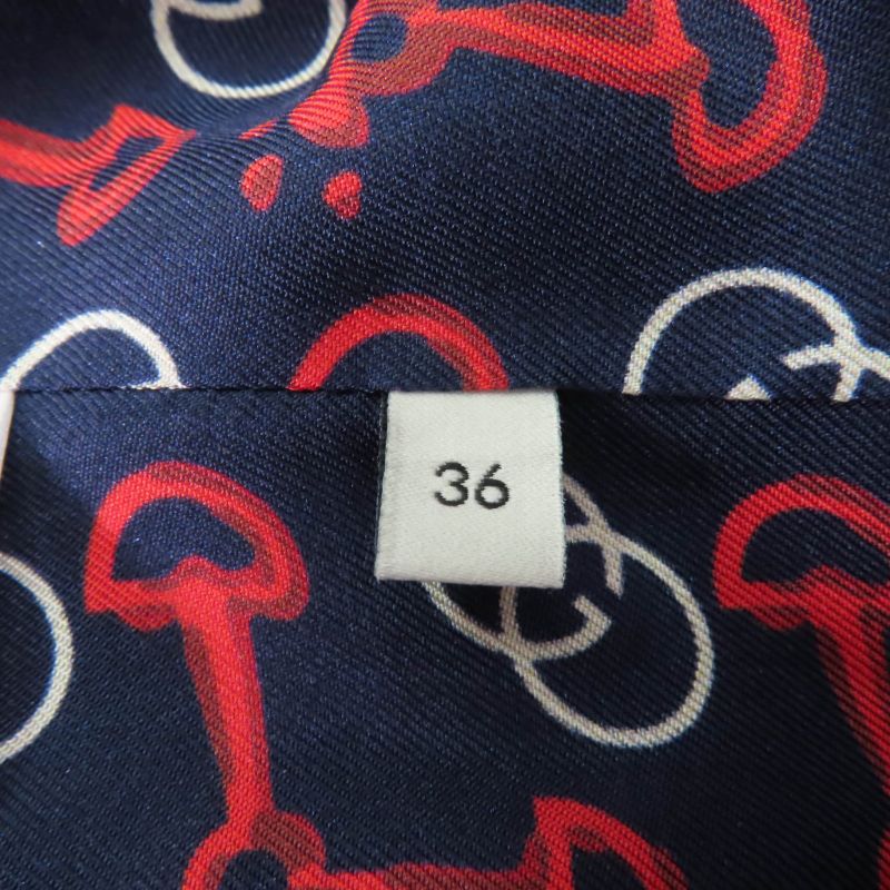 Gucci 610946 Interlocking G-pin Charm Lined Logo Pattern Tailored Jacket Navy