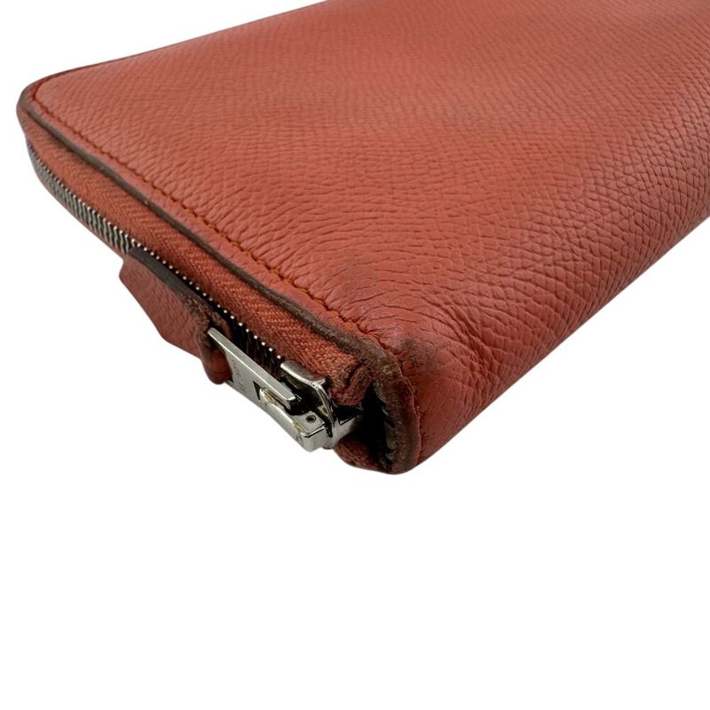 Hermes Azap Long Silk Inn Round Zipper Long Wallet Branded Card Holder Coin