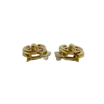 Chanel Vintage Coco Mark Earrings Ear Cuff Accessory 96P