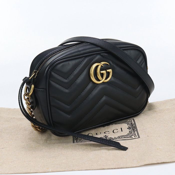 Gucci Mini Camera Bag GG Marmont 448065 Shoulder Bag Quilted Leather Women