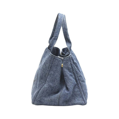 Prada Cotton Canvas Tote Bag Canapa Tote Bag Prada Blue