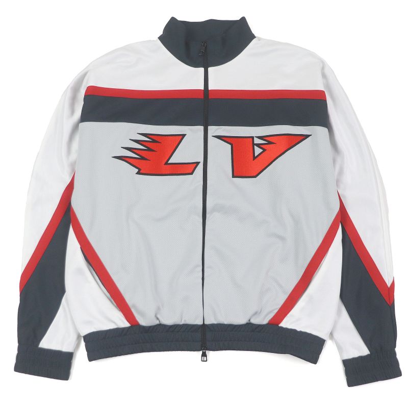 Louis Vuitton 2022 Embellished LV Graphic Hockey Track Blouson Jacket Jersey