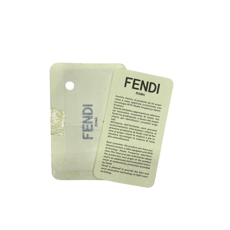 Fendi 7n0078 Faith Clutch Bag Second Bag Clutch Pochette Logo Leather Rubber