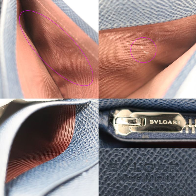 Bulgari Long Wallet BB MAN Wallet Bifold Bvlgari Man Navy-silver-hardw