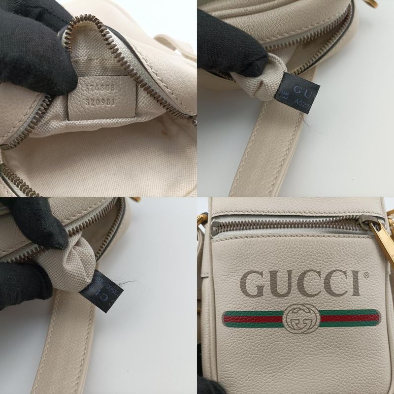 Gucci Printed Messenger White Leather 574803 A028973505