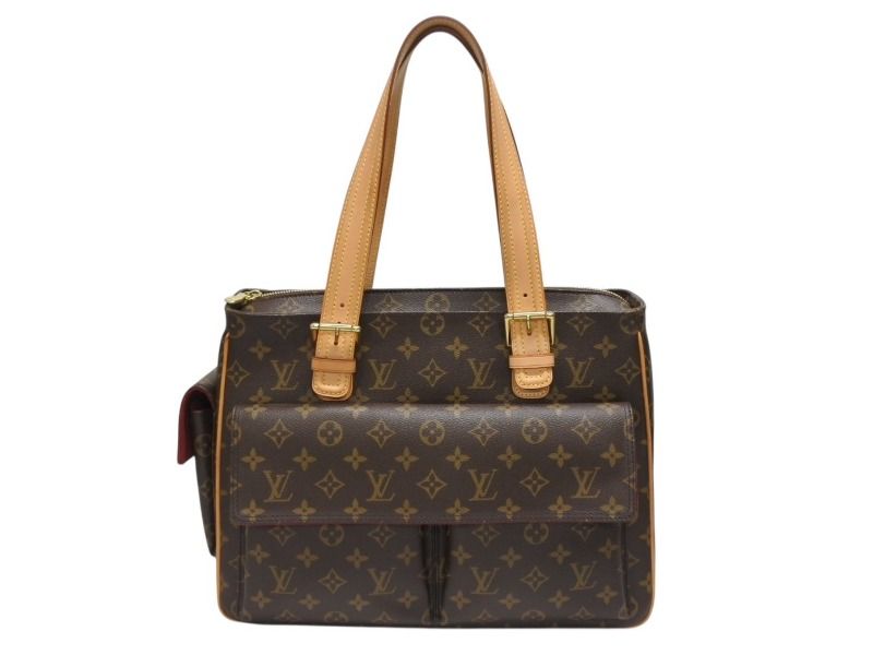 Louis Vuitton Multipli Cite Handbag Monogram Leather Gold
