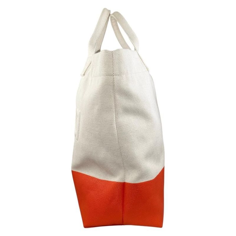 Gucci Tote Bag Large 782741 Embossed Canvas Logo White Orange Gucci