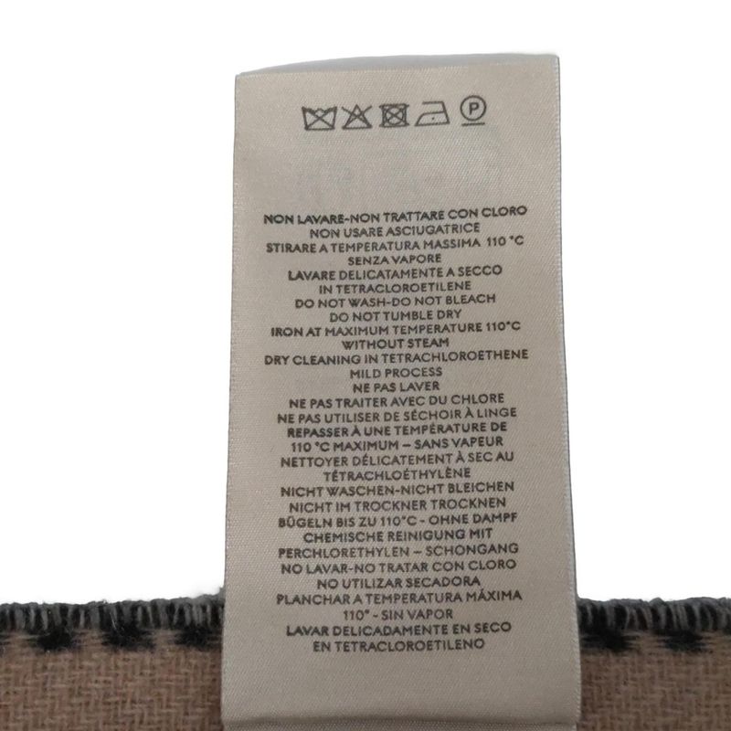 Gucci Scarf Interlocking G Scarf 715497 Beige And Black Wool And Cashmere