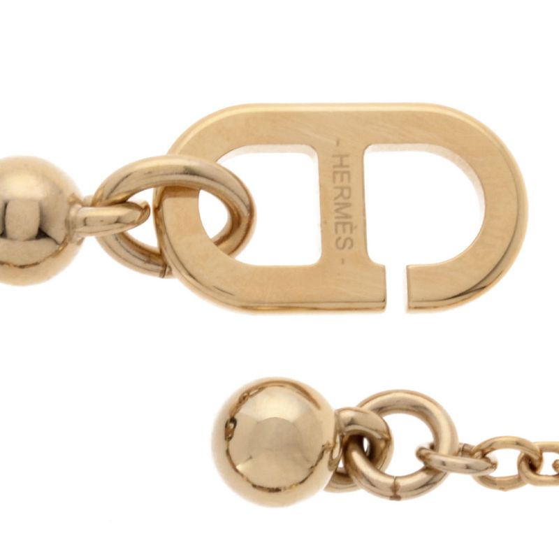 Hermes Sur Mer Necklace Metal Buffalo Horn Gold Chaine D'ancre GP