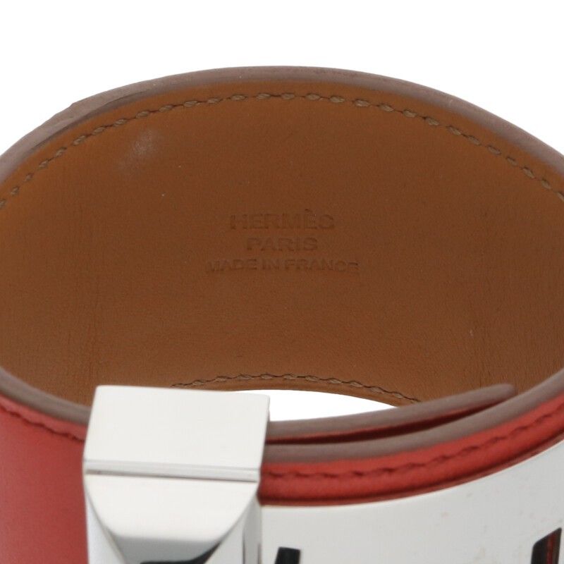 Hermes Collier De Chien □R Engraved Collier De Chien Leather Bracelet Men's S