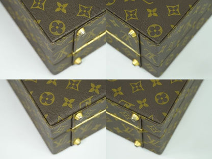 Authentic Louis Vuitton LV Crusher Monogram Attache Case Handbag Brown M53124