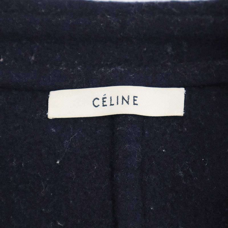 Celine Phoebe Period Wool Long Coat 2 8p02 5955 Navy 38