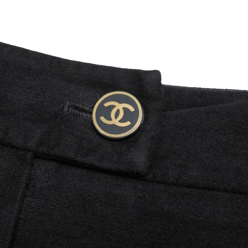 Chanel Pants Size 38 01A Coco Button CC Button Stretch Tapered Pants 20251008