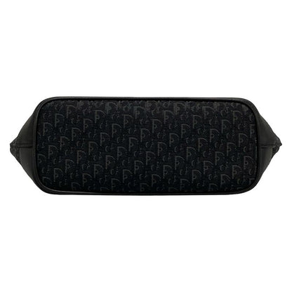 Dior/christian Dior Handbag Trotter Black And Dark Gray Studded/mini Bag Leather