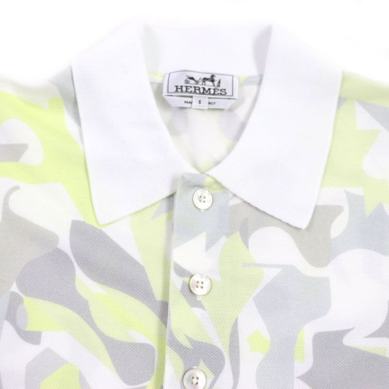 Hermes 23SS Panel Vegetal 100% Cotton Deer Fabric Total Short Sleeve Short