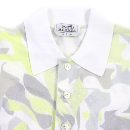 Hermes 23SS Panel Vegetal 100% Cotton Deer Fabric Total Short Sleeve Short