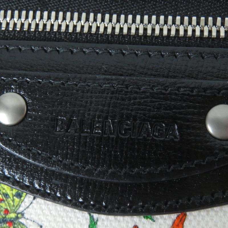 Gucci×Balenciaga 681710 Floral Round Zip Leather Long Wallet Long Wallet