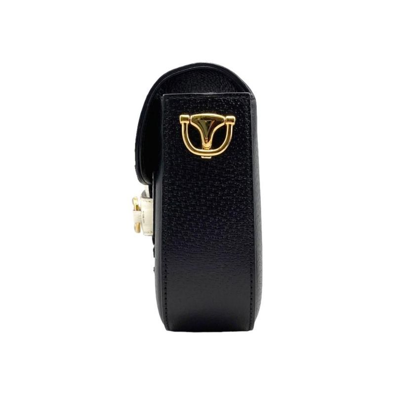 Gucci X Adidas Collaboration Shoulder Bag Horsebit Mini Bag 658574 Logo Black