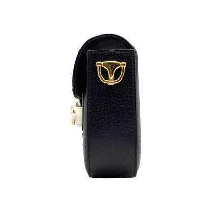 Gucci X Adidas Collaboration Shoulder Bag Horsebit Mini Bag 658574 Logo Black