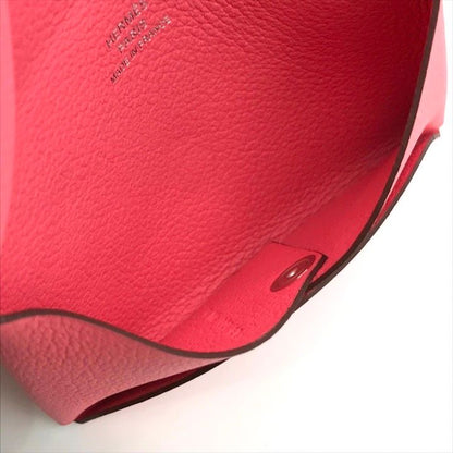 Hermes Calva Coin Case Card Pink Leather
