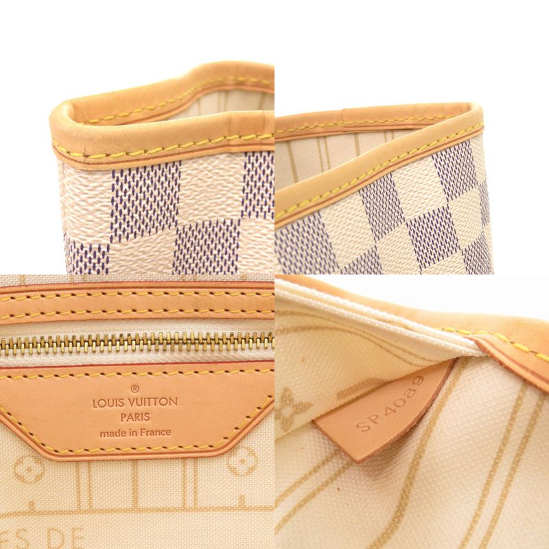 Louis Vuitton Neverfull MM Damier Azure N51107 Tote Bag LV 0666 Louis Vuitton