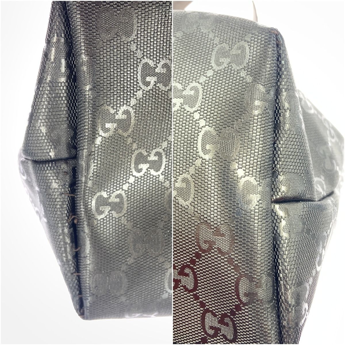 Gucci GG Implement Tote Bag Shoulder Bag 211137 Gray Delivery As Is