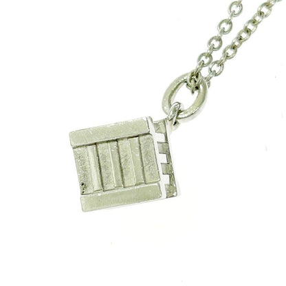 Tiffany & Co Silver Atlas Cube Necklace 6.9g 925 Engraved 445333 Necklace