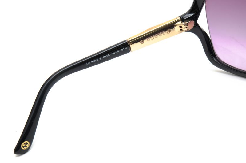 Gucci / Gucci Sunglass Es Glasses Men's Plastic Black Gg3685 Bamboo