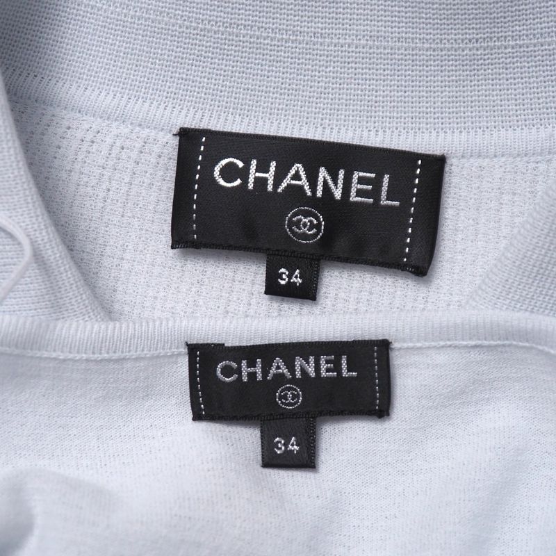 Chanel Dress Size 34 P54 Ruffle Embellishment Knit Sleeveless Dress With