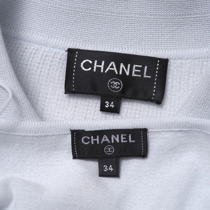 Chanel Dress Size 34 P54 Ruffle Embellishment Knit Sleeveless Dress With