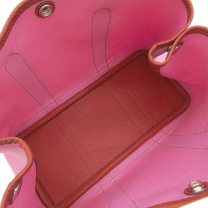 Hermes Tote Garden Party TPM Toile Officier Vache Country Pink and Rouge